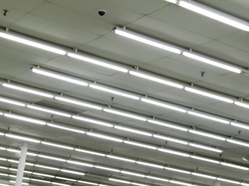 Fluorescent Lighting Installation detail